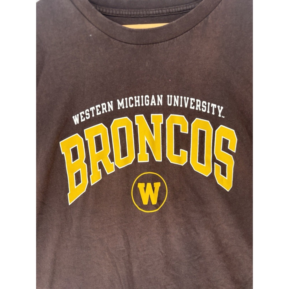 Champion NCAA Western Michigan Broncos Mens XL Tshirt Brown Gold WMU